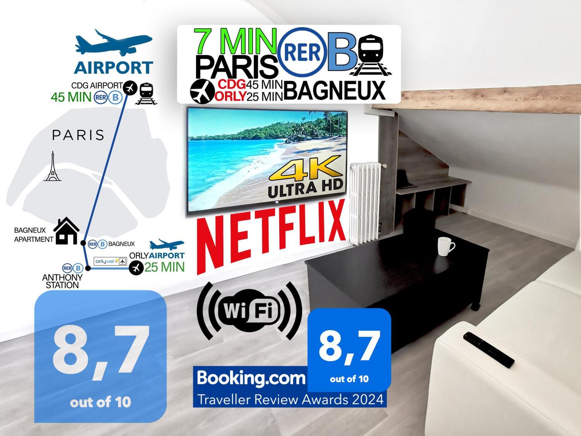 Bagneux Paris Confort Netflix Rer B Экстерьер фото